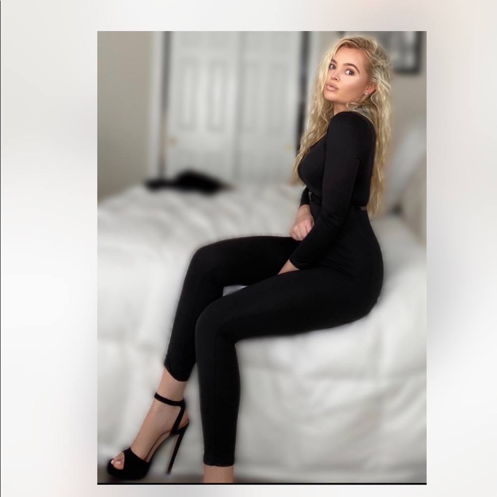 Naked Wardrobe black stretchy jumpsuit